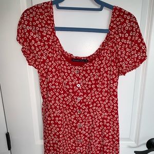 Red Floral Dress